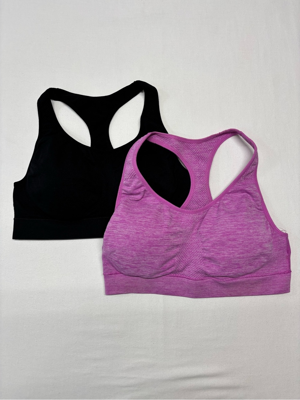 2 - RBX Seamless Racerback Sports Bra - Black & Purple/Pink 168 active workout
